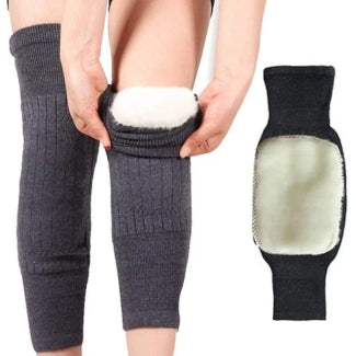 Unisex Women Men’s Cashmere Wool Knee Brace Pads | Winter Warm Thermal Knee Warmers Velvet Knee Protector